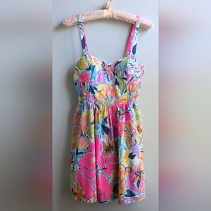 Lilly Pulitzer Christine Besame Mucho Fit & Flare Floral Sundress Size 00